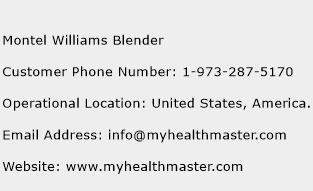 Montel Williams Blender Phone Number Customer Service