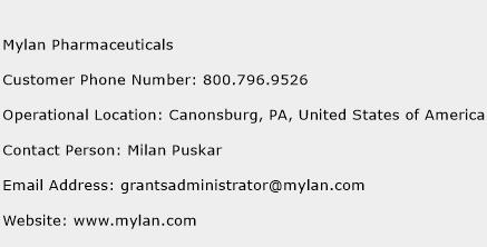 Mylan Pharmaceuticals Phone Number Customer Service