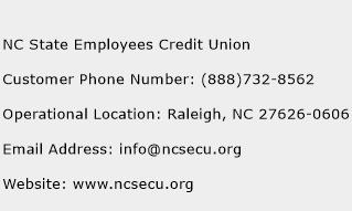 NC State Employees Credit Union Phone Number Customer Service