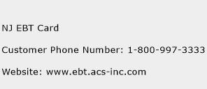 NJ EBT Card Phone Number Customer Service