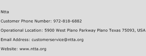 NTTA Phone Number Customer Service