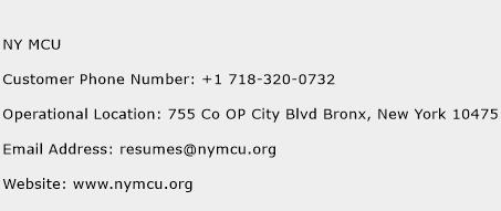 NY MCU Phone Number Customer Service