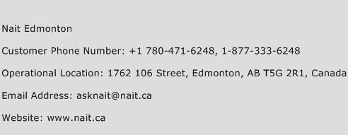 Nait Edmonton Phone Number Customer Service