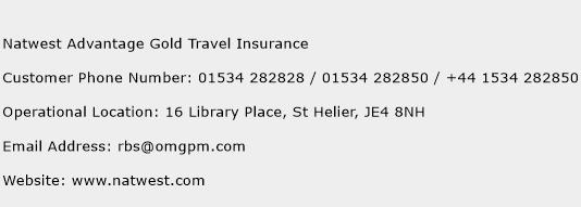 Natwest Advantage Gold Travel Insurance Phone Number Customer Service