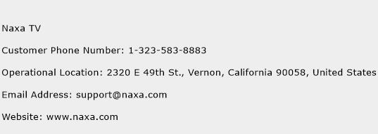 Naxa TV Phone Number Customer Service