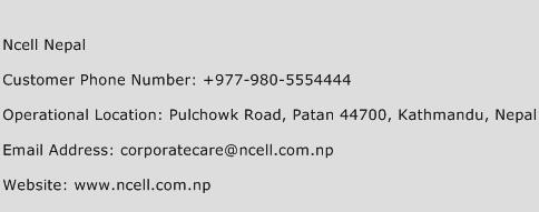 Ncell Nepal Phone Number Customer Service