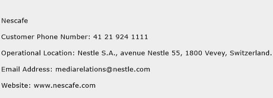 Nescafe Phone Number Customer Service