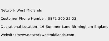 Network West Midlands Phone Number Customer Service
