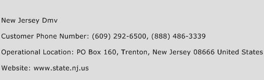 New Jersey Dmv Phone Number Customer Service