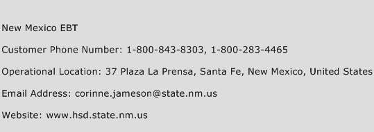 New Mexico EBT Phone Number Customer Service