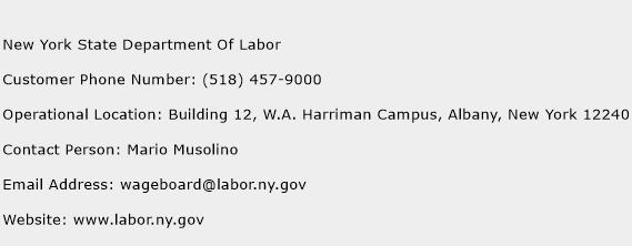 New York State Department Of Labor Phone Number Customer Service