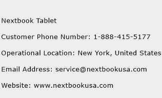 Nextbook Tablet Phone Number Customer Service