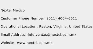 Nextel Mexico Phone Number Customer Service