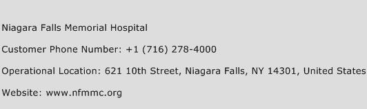 Niagara Falls Memorial Hospital Phone Number Customer Service