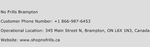 No Frills Brampton Phone Number Customer Service