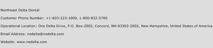 Northeast Delta Dental Phone Number Customer Service