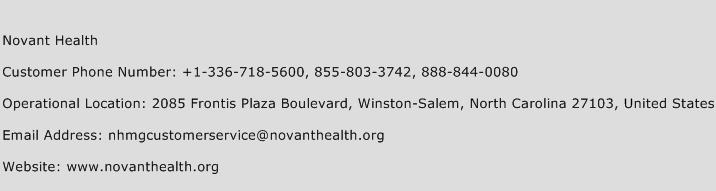 Novant Health Phone Number Customer Service