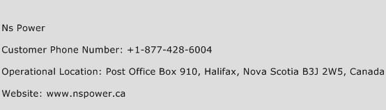 Ns Power Phone Number Customer Service