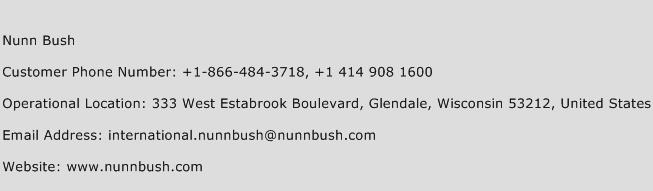 Nunn Bush Phone Number Customer Service