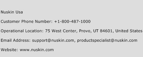 Nuskin USA Phone Number Customer Service