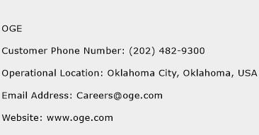 OGE Phone Number Customer Service