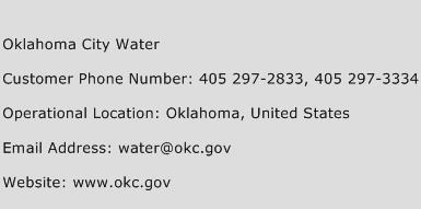 Oklahoma City Water Phone Number Customer Service