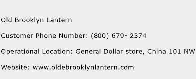 Old Brooklyn Lantern Phone Number Customer Service