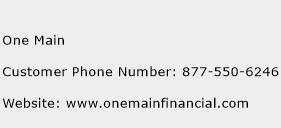 One Main Phone Number Customer Service