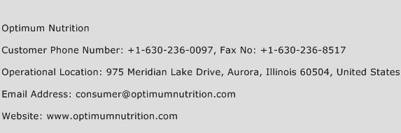 Optimum Nutrition Phone Number Customer Service