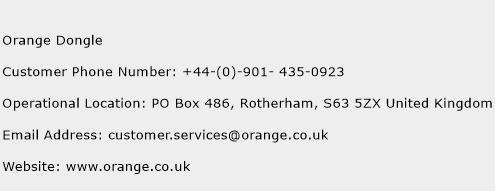 Orange Dongle Phone Number Customer Service