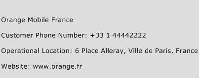 Orange Mobile France Phone Number Customer Service