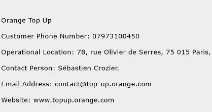Orange Top Up Phone Number Customer Service