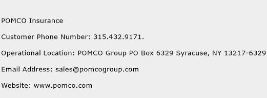 POMCO Insurance Phone Number Customer Service