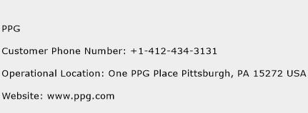 PPG Phone Number Customer Service