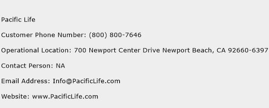Pacific Life Phone Number Customer Service