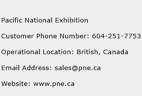 Pacific National Exhibition Phone Number Customer Service
