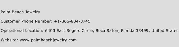 Palm Beach Jewelry Phone Number Customer Service