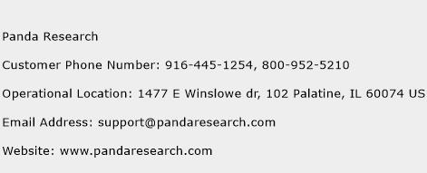 Panda Research Phone Number Customer Service