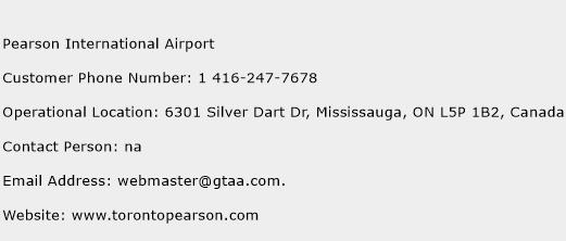 Pearson International Airport Phone Number Customer Service