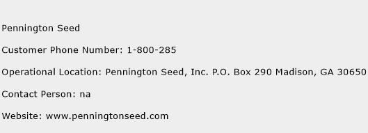 Pennington Seed Phone Number Customer Service