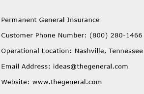Permanent General Insurance Phone Number Customer Service