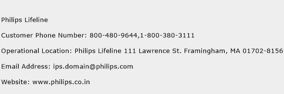 Philips Lifeline Phone Number Customer Service