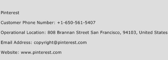 Pinterest Phone Number Customer Service