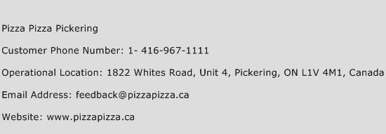Pizza Pizza Pickering Phone Number Customer Service