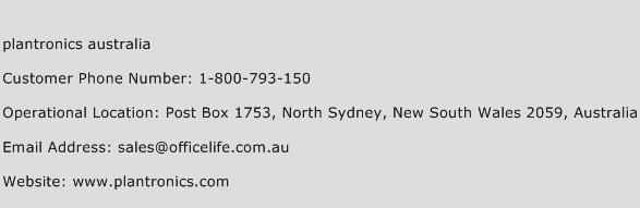 Plantronics Australia Phone Number Customer Service
