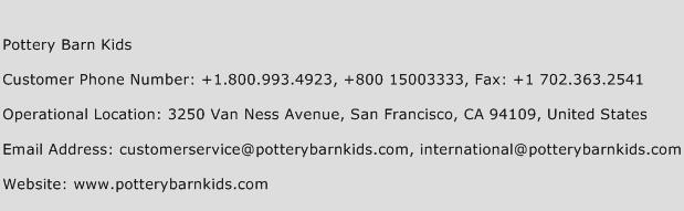 Pottery Barn Kids Phone Number Customer Service