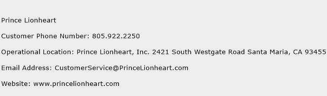 Prince Lionheart Phone Number Customer Service
