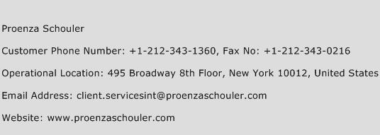 Proenza Schouler Phone Number Customer Service