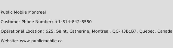 Public Mobile Montreal Phone Number Customer Service