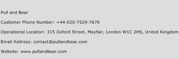 Pull and Bear Phone Number Customer Service